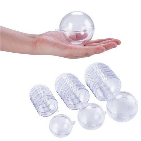 Lot de 30 boules en acrylique incassables - En plastique transparent - À suspendre et à enlever - Idéales pour remplir des décor