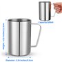 Lot de 2 tasses en acier inoxydable à double paroi de 500 ml avec poignées pour boissons chaudes et froides comme le lait/café/j