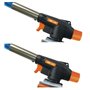 SMH LINE® 2 Lot Chalumeau de gaz Brûleur butane - Brûleur Bunsen - Brûleur à gaz - Brûleur à souder - Brûleur à gaz