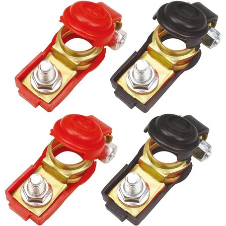 Greluma 2 Paires Pinces de borne de câble de batterie de voiture