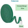 Attache Velcro réglable pour plantes - 20 m - 10 mm - Idéal pour le jardin et les plantes d'intérieur - Vert