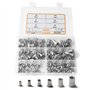 220PCS Écrous Aveugles Ecrou Rivet Ecrous à Riveter Acier Inoxydable Insert ​Fileté Écrou à Sertir Tête Plat M3 M4 M5 M6 M8 M10