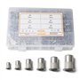 220PCS Écrous Aveugles Ecrou Rivet Ecrous à Riveter Acier Inoxydable Insert ​Fileté Écrou à Sertir Tête Plat M3 M4 M5 M6 M8 M10,