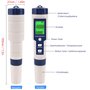 OPSLEA PH-Mètre, 5 En 1 PH/TDS/EC/Salinité/Tempmètre, Testeur De Moniteur De Qualité De L'eau Pour Piscines, Culture Hydroponiqu