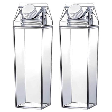 BAODBF Lot de 2 bouteilles de lait de 1 litre - En plastique - Pour lait