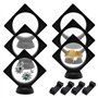 QUMENEY Lot de 6 cadres flottants 3D avec bases pour bijoux