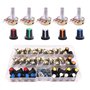 Kit Potentiomètre Potentiomètre Linéaire 3 Bornes B5K B10K B20K B50K B100K Linéaire Rotatif Potentiomètre Potentiomètre Rotatif