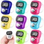 9 pcs Compteur de Doigts Compteur électronique Rangée Anneau de Doigts Chiffre marqueur Compteur LCD Compteur (Rouge/Violet/Blan