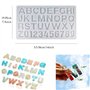 PUDSIRN Moule Alphabet en Résine, 78 Pcs Silicone Epoxy Lettre Et Numéro Moule Kit DIY Moulage Résine Moule pour Faire Porte-clé