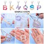PUDSIRN Moule Alphabet en Résine, 78 Pcs Silicone Epoxy Lettre Et Numéro Moule Kit DIY Moulage Résine Moule pour Faire Porte-clé