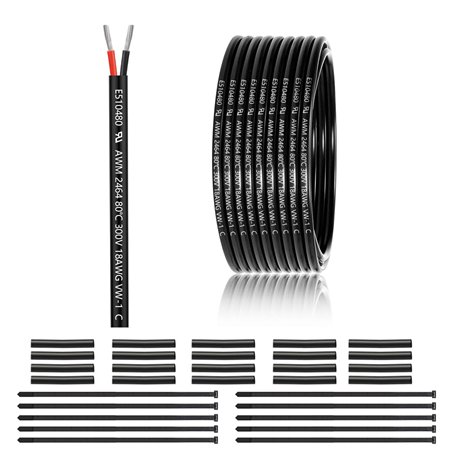 Câble à 2 fils 18 AWG 2 x 0