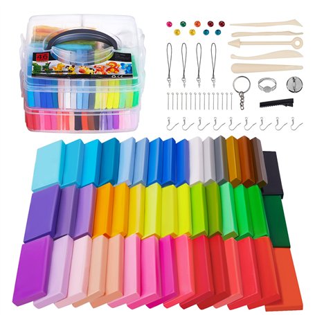 Pâte Polymère - ESANDA 46 Couleurs Cuisson au Four Pate a Modeler