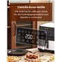 Proscenic T21 Friteuse à air, Friteuse sans huile, 5,5L AirFryer, écran LED tactile, Commande intelligente par APP&Alexa, 8 Prog