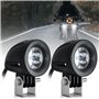 2 pouces led Moto Phares supplémentaires
