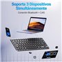 iClever DK02 Teclado Bluetooth para Mac - Compatible Teclado Apple Inalámbrico para Mac iOS PC Android - Cambia Entre 3 disposit