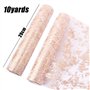 29CMx9M Rouleau Tulle Chemin Table Organza Baptême Baby Shower Filet Or Rose Pailleté Décoration Table Ruban Runner Métallisé Bo