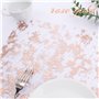29CMx9M Rouleau Tulle Chemin Table Organza Baptême Baby Shower Filet Or Rose Pailleté Décoration Table Ruban Runner Métallisé Bo