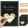 BETESSIN Lot de 6 Cartes à Gratter Bon Cadeau Personnalisable avec Autocollants et Enveloppes Carte de Vœux Carte Invitation pou