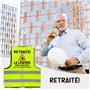 BETESSIN Gilet Retraite en Jaune Fluo Vive La Retraite 2025 La Légende Prend Sa Retraite Ce N'est Plus Mon Problème Cadeau Dépar