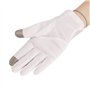 BXT Gants de protection solaire UV pour femme, gants en soie pour écran tactile, gants courts en dentelle, vêtements de mariée, 
