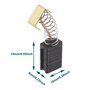 Be In Your Mind 2 Paires de Balais de Carbone 6x10x14mm Outil Électrique Meuleuse d'angle Moteur Balais de Carbone Compatible av