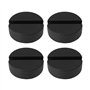 Be In Your Mind 4pcs Patins Levage en Caoutchouc à Fente de 75mm Capacité de 2 Tonnes Fente 10x10mm pour Support de Levage Véhic