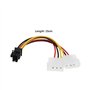 Create idea Lot de 2 câbles d'alimentation PCI-E 6 broches vers double 4 broches Molex adaptateur carte graphique adaptateur d'a