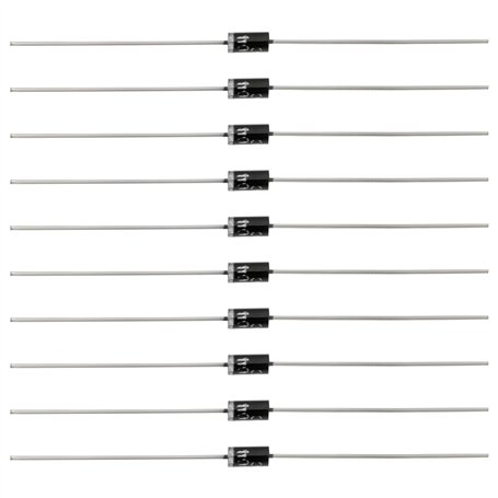 Create idea Lot de 100 Diodes de Redressement Schottky 1N4004 1A 400V DO-41 Diode électronique Au Silicium Adaptée à La Platine