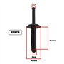 The Lord of the Tools 20Pcs Clips de Garniture de Passage de Roue Attaches à Rivets Aveugles Clip de Fixation de Pare-Chocs en P