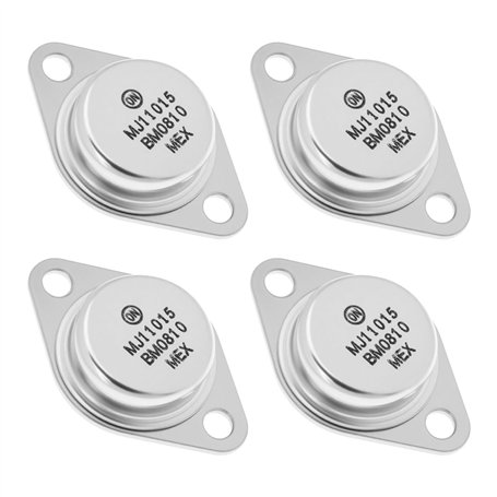 The Lord of the Tools Lot de 4 transistors PNP à 3 120 V 30 A 200 W Pièce de rechange MJ11015 pour amplificateurs de puissance