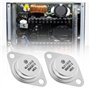 The Lord of the Tools Lot de 4 transistors PNP à 3 120 V 30 A 200 W Pièce de rechange MJ11015 pour amplificateurs de puissance