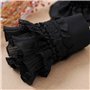 Tandou Manchettes chauffe-pouls pour femme - Rétro gothique - Avec boutons amovibles - Noir - 21 cm - Décontracté, uni - Décorat