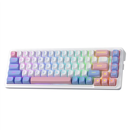 Redragon K709 PRO Clavier de jeu RVB sans fil Gasket 65 % Clavier mécanique échangeable à chaud 68 touches avec socle Free Mod