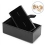 BELTI Porte-Boutons de Manchette Hommes Boutons de Manchette Pince à Cravate Anneau boîte de Rangement Faux Cuir Organisateur Af