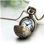 JewelryWe Montre de Poche Gousset Retro Toile d'Araignée Quartz Alliage Chaîne Collier Pendentif Longueur 80cm pour Homme Femme