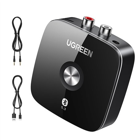 UGREEN Récepteur Bluetooth 5.3 Adaptateur Recepteur Audio Faible Latence 3.5mm Aux 2RCA Double Connexion pour Chaîne HiFi Haut P