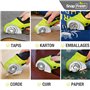 SnapFresh Ciseaux Electrique Cutter Rotatif ÉLectrique 4V Universels avec 2 Lames Sans Fil pour DIY/Papier/Carton/Cuir/Tapis/Pla