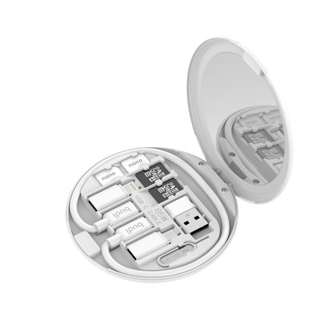 BUDI Boîte de rangement multifonction 11 en 1 pour câbles