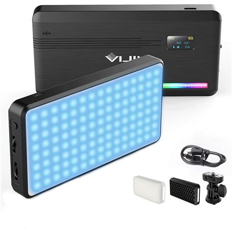 Ulanzi VIJIM VL196 Lampe LED Multicolore RVB pour Appareil Photo et Smartphone avec température de Couleur réglable (RGB + 2500