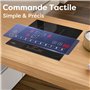 CIARRA Plaque de Cuisson à Induction Encastrable - 3 Foyers - 6200W - Fonction Boost - Commande Tactile - 9 Niveaux de Puissance