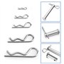LUTER 20 Pièces R Clips Goupilles de Retenue, Kit d'assortiment de Goupilles d'attelage à Goupille Fendue Robuste Plaqué Zinc po