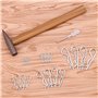 LUTER 20 Pièces R Clips Goupilles de Retenue, Kit d'assortiment de Goupilles d'attelage à Goupille Fendue Robuste Plaqué Zinc po