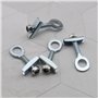Be In Your Mind Lot de 4 tendeurs de chaîne de 10 mm avec écrous anti-perte en acier argenté pour mini motos, motos, motos, moto