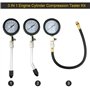 Awsuc Testeur de Compression de Cylindre de Moteur Essence Diesel, Testeur de Pression d'huile de Cylindre, 0-300 PSI / 0-20 Bar