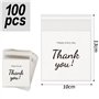 100PCS Sacs Transparents Sachet Plastique Auto-Adhésif Remerciement Pochette Motif Thank you Fournitures de Fête Sac Emballage B