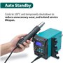 YIHUA 959D-II station de soudage à air chaud pour soudure et dessoudage SMD avec écran LCD, embouts à changement rapide, auto st