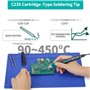 YIHUA 928D-IV Kit de Fer à Souder avec Port Type-C, Chauffage Rapide avec Cartouche C235, Température Réglable de 90~450°C, Prot