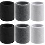 SULOLI 6pcs Sport Bandeau Poignet Sport Serre Poignets Coton Protège Poignet pour Tennis