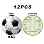 GEBETTER 12Pc Carte Invitation Thème Football Garçon Fille Enfant pour Anniversaire Fête Sport