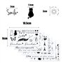 6Feuilles Tatouage Temporaire Français Faux Tatouage Ephémère Etanche Couleur Noire Décoration Fête Cadeau pour Femme Fille